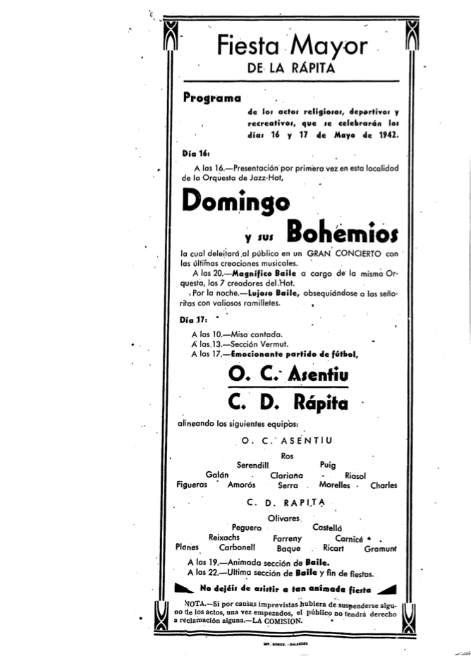 Festa Major de la Ràpita 1942