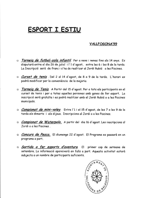 Estiu i Esport 1999