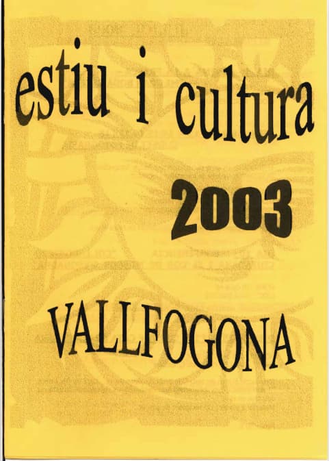 Estiu i Cultura 2003