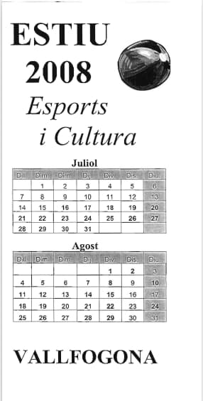 Estiu, Esport i Cultura 2008