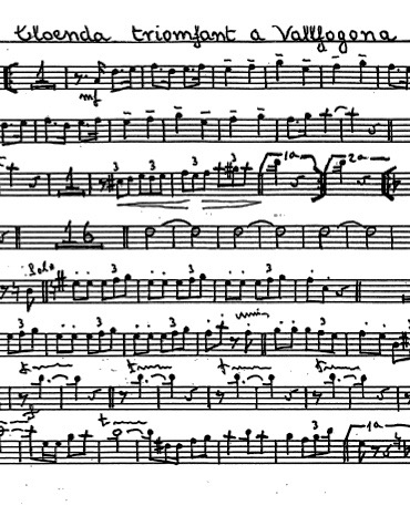 Partitura sardana "Cloenda triomfant a Vallfogona"